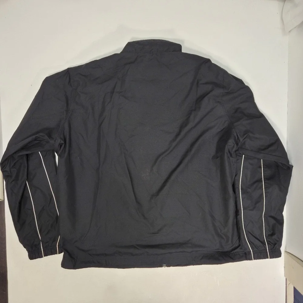 Nike Sport Culture Full Zip Golf Windbreaker Swoosh Mesh Lined Men's Black 2XL